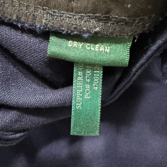 Lauren Ralph Lauren Pants Womens 10 Blue Cotton Adelle Straight Leg Mid Rise - Picture 15 of 15